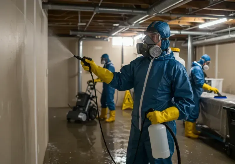 Basement Sanitization and Antimicrobial Treatment process in Duval County, FL